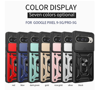 Étui magnétique antichoc avec anneau support coulissant pour Google Pixel 10 Pro XL, Funda Para Celular 9 8 7 6, Samsung S26 A57, iPhone 17 Pro