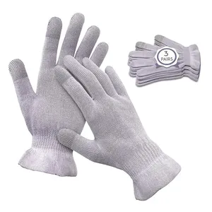 Hete Verkoop Groothandel Vrouwen 'S Nachts Antibacteriële Ademende Huishoudelijke Hand Touchscreen Hydraterende Katoenen Handschoenen