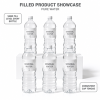 Ligne de production automatique d'eau minérale pure à haute vitesse 3 en 1 : lavage, remplissage et bouchage de bouteilles