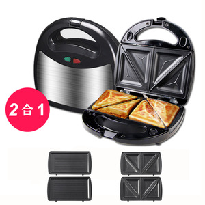 Electric Griddle 2 In 1 Sandwich Maker Panini Grill Stainless Steel Non Stick <b>PTFE</b> European 220V Single Sided Heating - Product Image 5