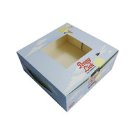 Boîte d'emballage en papier pour tartes aux œufs, gâteaux, pains, desserts, pliables, avec fenêtre, vente en gros, 2/4/6