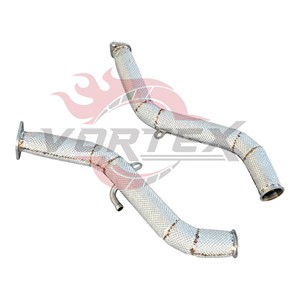 Vortex Stainless Steel Downpipe for Infiniti Q50 Q60 3.0T VR30 Performance Turbo Upgraded Piping Heat Shield - Product Image 4