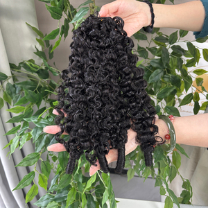 <span class=keywords><strong>Style</strong></span> Tendance 100g Cheveux Bouclés Naturels Noirs Birmans pour Crochet Livraison Mondiale Extensions 100% Cheveux Humains 18 Pouces Accessoires Capillaires - Product Image 2