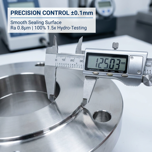 Piastra <span class=keywords><strong>di</strong></span> Giunzione Filettata Personalizzata in Acciaio Inox 304 Lavorata CNC per Connessione <span class=keywords><strong>Tubi</strong></span> e Scarichi Turbo V-Band - Product Image 4