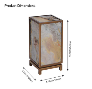 Elegantly Modern Eco-Friendly <b>LED</b> Warm <b>Light</b> Middle Bronze Natural Stone Table Lamp for <b>Tea</b> House Restaurant Livingroom - Product Image 3