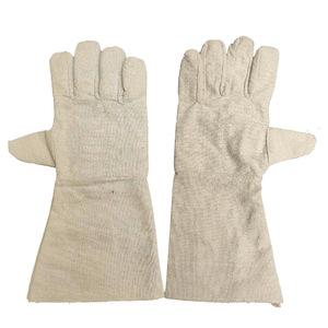 Guantes de soldadura de lona de 37 cm, resistentes al desgaste, para soldadores y maquinistas - Product Image 1