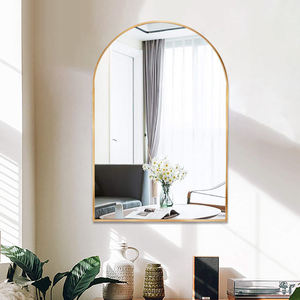 Usine nouveau élégant en alliage d'aluminium brossé cadre arc miroir de salle de bain pour créatif tenture murale maquillage miroir mur miroir 60*90 - Product Image 2