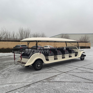 Electric White 5+1 Rows Vintage Classic Car Old Retro <b>Buggy</b> Antique Sightseeing Electric Vintage Classic Car for Adults Sale - Product Image 1