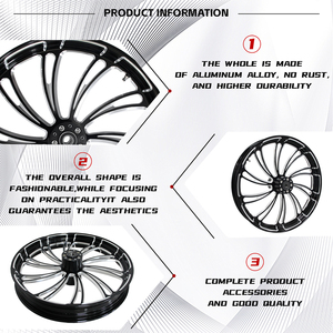 Jante de moto en alliage forgé CNC sur mesure 19"-32" pour <span class=keywords><strong>Harley</strong></span> <span class=keywords><strong>Davidson</strong></span> Touring 2008 et plus - Product Image 3