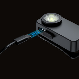 Lampe de poche mini EDC rechargeable USB-C, 1000 lumens, ultralégère, étanche IPX5, en alliage d'aluminium, avec clip pour chapeau, aimant, blanc et rouge - Product Image 5