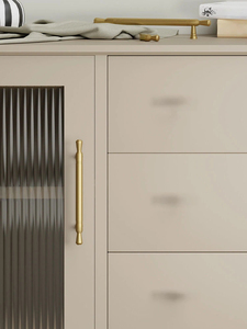French Mid-Century Brushed Brass Cabinet Pull Handles for Wardrobes Cabinets Drawers Dressers and Wine Cabinets - Product Image 2