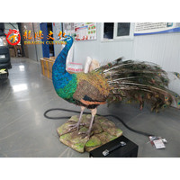 Statue de paon décorative taille de vie vive, détail personnalisé, animal astronomique, pour zoo, durable et vives