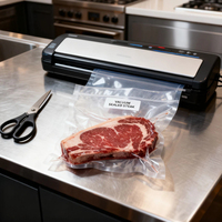 Sacs sous vide à soufflet de fond en PET/PE, imprimés numériquement, résistants à l'humidité, anti-odeur, thermoscellables, pour aliments, tailles personnalisées