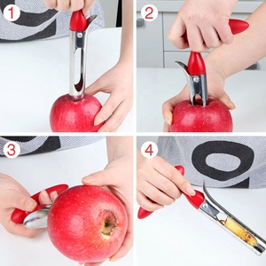 Gadget de cuisine multifonctionnel en acier inoxydable pour retirer le cœur des pommes, trancheuse à fruits, coupe-cœur de légumes, gadgets de cuisine pour manger des fruits - Product Image 5