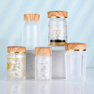<span class=keywords><strong>45ml</strong></span> hạt gỗ cap Frosted Acrylic sản phẩm y tế chai viên nang Tablet bao bì thuốc chai viên nang lọ nhựa - Product Image 2