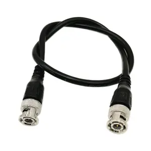 Emas Pin Kabel Koaksial BNC Male Satu Kabel 50 Cm ~ 5 M DIY BNC Kabel Coaxial untuk CCTV