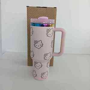 Ama Zon <strong>Hot</strong> Custom KT StanLCup Vacuum <strong>Flask</strong> &amp; Thermos H2.0 Stainless Steel Luxury Double Wall Thermal 40oz Tumbler Set with Box - Product Image 3