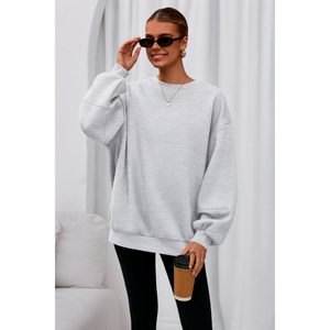 FOXA Oversized Sweatshirt Women Long Sleeve Crewneck Fleece Loose Casual Pullover <b>Tops</b> Spring Fashion Clothing - Product Image 2