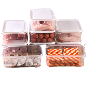 <b>Refrigerator</b> Freezer Meat Box Rectangle Plastic Lid Food Grade Airtight Storage <b>Container</b> For Meat And Fish Preservation - Product Image 3