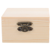Petite boîte cadeau en bois avec logo personnalisé et finition polie pour bijoux, bricolage, articles décoratifs faits à la main