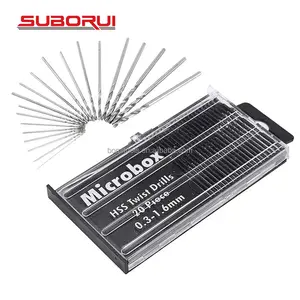 SUBORUI HSS 0.3mm M2 6542 20pcs Metal Wood Small Mini Micro Twist Drill DIY Kit Drill Bits Set