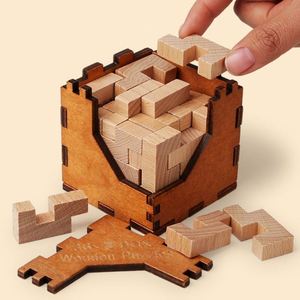 Cubo de Madera 3D, Juego de Lógica Desafiante, Rompecabezas para Desarrollar Habilidades - Product Image 2