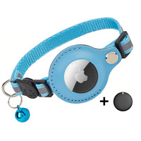 Collier réfléchissant rose pour chat compatible avec les appareils Apple, version internationale d'Android de Google, pour AirTag, traceur/localisateur anti-perte pour animaux de compagnie