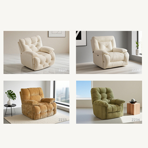 Sillones Reclinables de Tela Cómodos en Oferta para Villa, Rellenos de Esponja para Relajación - Product Image 6