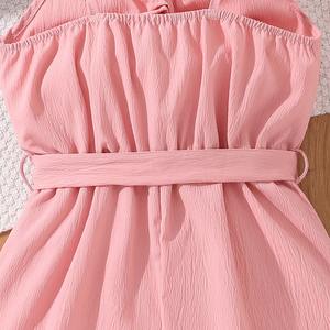 Nuova Tuta Corta Estiva 2025 per Ragazze Adolescenti, con Bretelle e Vita Scavata, Abbigliamento per Bambine 8-12 Anni - Product Image 3