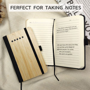 Mini Libreta <span class=keywords><strong>N908</strong></span>, Libreta Ecológica, Libreta Respetuosa con el Medio Ambiente, Papel FSC con Cubierta de Bambú - Product Image 3