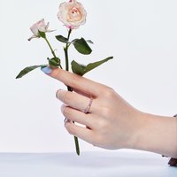 Dylam Prêt à Expédier Oem Odm Diamant S925 Bague en Argent Sterling Arc-en-ciel Coloré Rose Cz Cubique Zircone Anneaux Bijoux Femmes