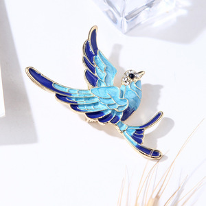 Offre Spéciale <span class=keywords><strong>pas</strong></span> <span class=keywords><strong>cher</strong></span> belle broche en émail broche hirondelle Pigeon broche alliage strass émail oiseau broche broche - Product Image 2