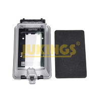 Boîtier de protection extérieur IP54 en PVC pour prise GFCI 1-gang, résistant aux intempéries, avec trois types de prises différentes