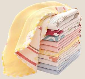 Serviettes en gaze de coton pour bébé 25x25cm, garçon fille, carré, mouchoir, bain, alimentation, visage, sueur, lavage, essuyage, bavoir - Product Image 1