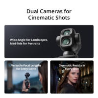 Caméra stabilisée Osmo Pocket 4P à double objectif, capteur CMOS 1 pouce, 4K 240 ips, Vlog, téléobjectif 60 mm, zoom optique 3x, D-Log 2 10 bits, dynamique 17 stops