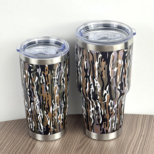 Custom Logo Camo Camouflage 12oz 20oz 30oz Cold And <b>Hot</b> Sport Gym Nice Metal Water Bottle With Lid Uv 3d Printing Tumbler Mug - Product Image 4