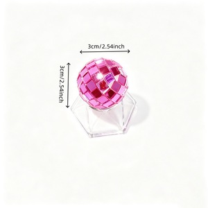 Bola de Discoteca Rosa al por Mayor, Bola de Cristal Espejado Rosa para Decoración de <span class=keywords><strong>Mesa</strong></span> y Suelo, Ideal para Despedidas de Soltera, Fiestas de los 70, Centros de <span class=keywords><strong>Mesa</strong></span> para Bodas, Venta a Granel - Product Image 2