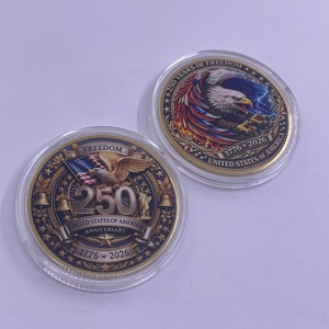 Pièce de monnaie américaine en <span class=keywords><strong>or</strong></span> Aigle américain 250e anniversaire 2026, en métal et plastique, pour cadeau souvenir - Product Image 6