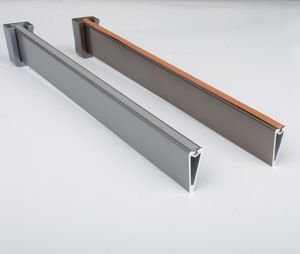 Barre de suspension horizontale en alliage d'aluminium avec support à bride solide pour armoire murale, conception détachable, silencieuse, en forme de V - Product Image 3