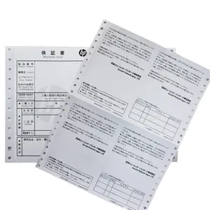 Computer Paper Manufacturer 1 Ply Carbonless Continuous Form Plain White 9.5"x11" for office