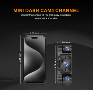 Mini <span class=keywords><strong>1080P</strong></span> 4 canaux Dashcam WiFi voiture DVR <span class=keywords><strong>IR</strong></span> Vision nocturne tableau de bord caméra enregistreur vidéo pour voitures - Product Image 6