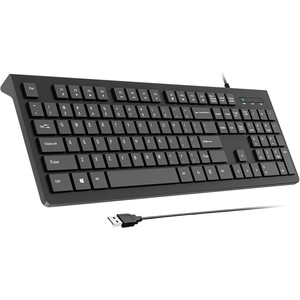 Teclado de Tamaño Completo 2027, 104 Teclas, Membrana, Material Plástico, para Oficina - Product Image 2