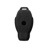 Accessoires automobiles intelligents, étui pour clés en daim, housse pour clés de voiture et porte-clés à distance pour la plupart des marques de voitures
