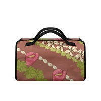 NOUVELLE PROMO EXCLUSIVE Sac à main en polyester imprimé Maile Pikake Lei, pliable et portable pour le voyage, personnalisable