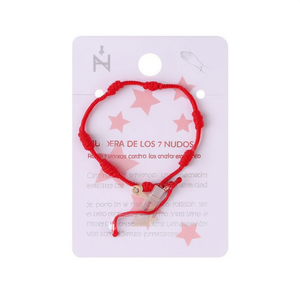 Pulsera de Nudo de Siete Estrellas, Hilo Rojo, Acero Inoxidable, Amuleto de Protección Hecho a Mano, Joyería de Moda Unisex, Regalo - Product Image 2