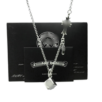 Collier unisexe en alliage de cuivre avec chaîne à maillons, style punk religieux, avec pendentif feuille d'érable, ancre, crâne, serpent, croix - Cadeau d'anniversaire OEM
