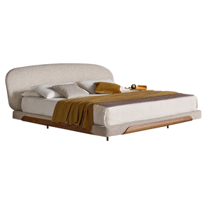 Роскошная итальянская высококачественная мебель, Современная фабричная распродажа, двуспальная кровать размера «Queen-King-Size», ткань для спальни в отеле - Product Image 6