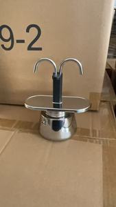 Cafetière Moka en acier inoxydable 100 ml, 2 tasses, double bec, pour cuisinière, portable, pour la préparation du café expresso - Product Image 6