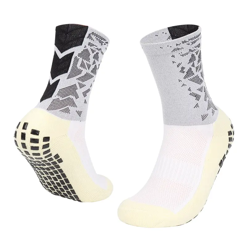 Calzini da calcio sportivi in cotone con Logo ricamato personalizzato di alta qualità all'ingrosso calzini da calcio da calcio antiscivolo da uomo