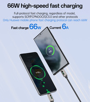 Câble de données Yesido 1,2 mètre 66W à charge rapide USB vers Type-C avec éclairage, compatible CarPlay, en alliage de zinc CA137C